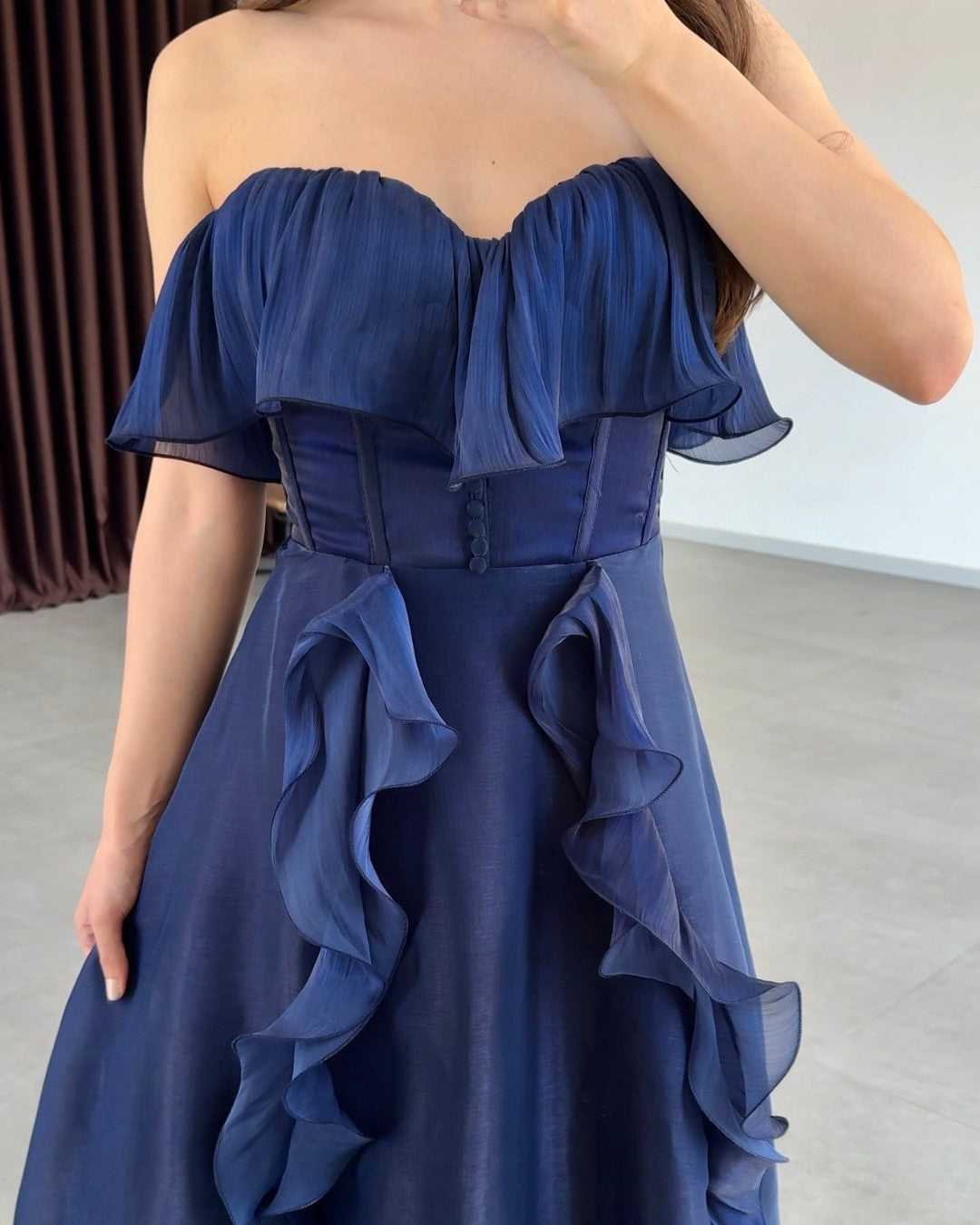 Lisa Ruffle Corset Gown
