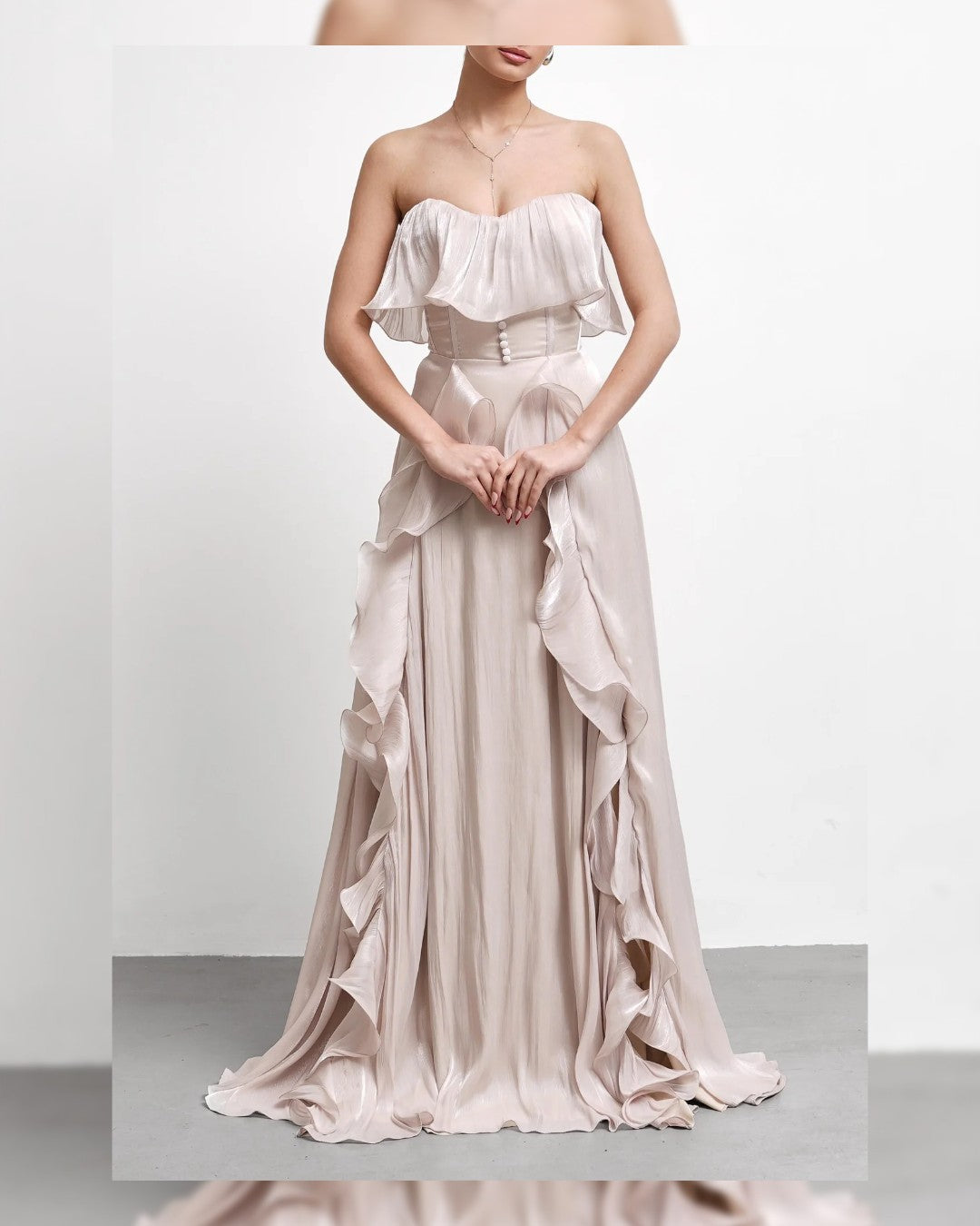 Lisa Ruffle Corset Gown