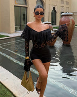 Long Sleeve Lace Bodysuit