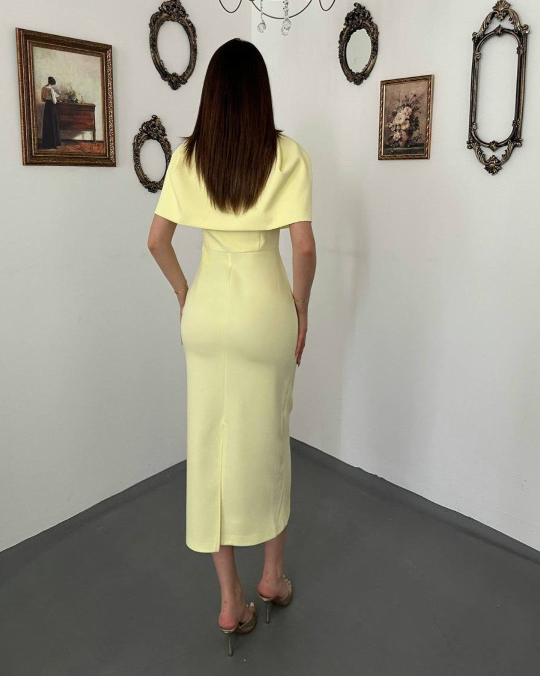 Louvre Cape Midi Dress