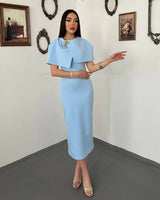 Louvre Cape Midi Dress