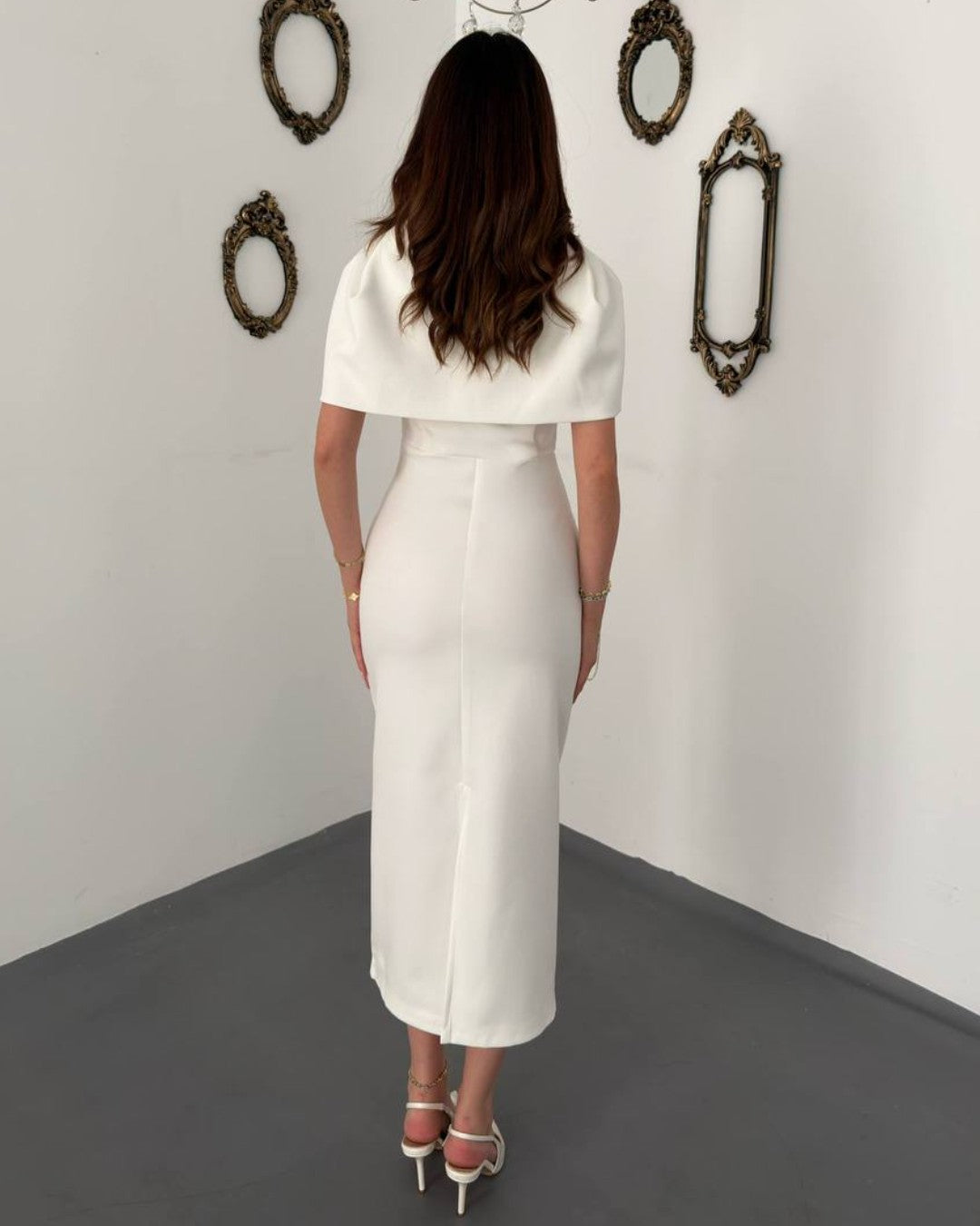 Louvre Cape Midi Dress