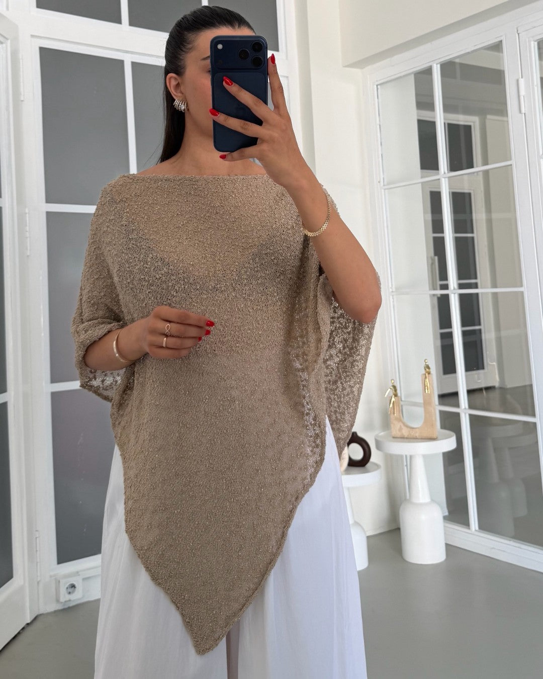 Lumière Shimmer Poncho Top