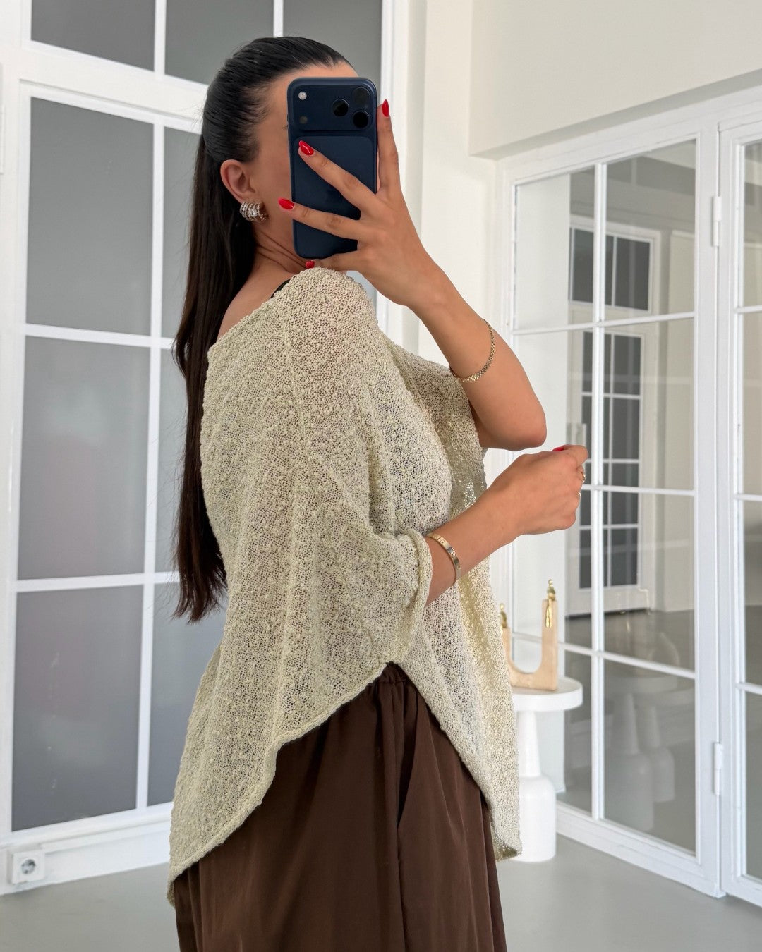 Lumière Shimmer Poncho Top