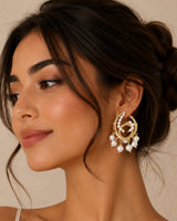 Luna Pearl Cascade Earrings