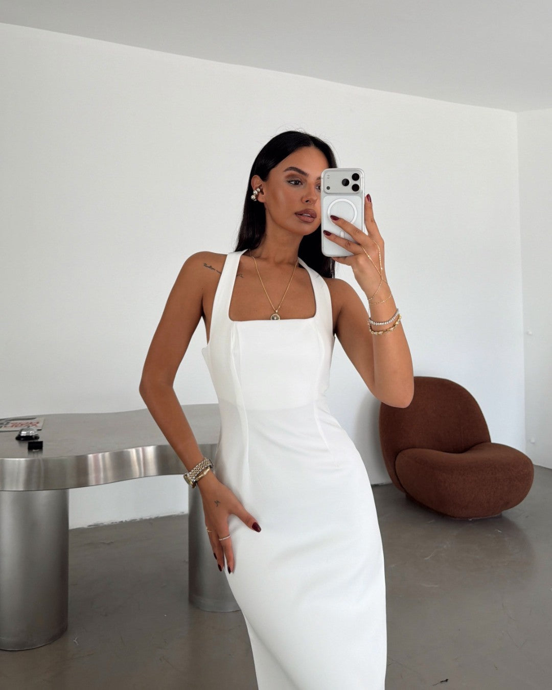 Lureva Square-Neck Dress