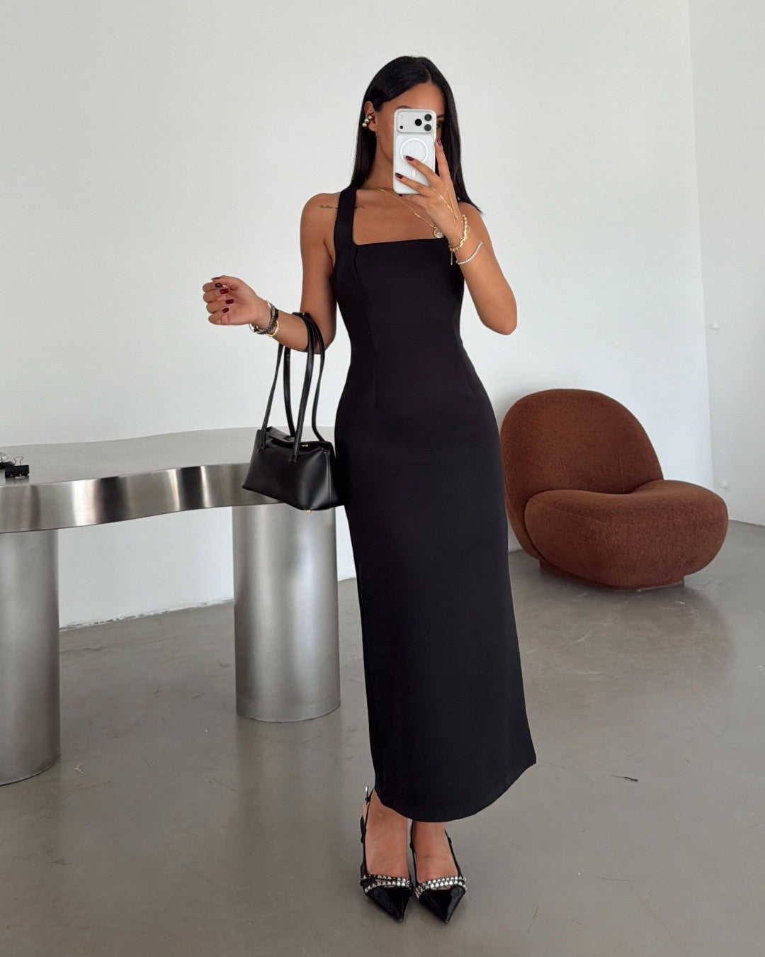 Lureva Square-Neck Dress
