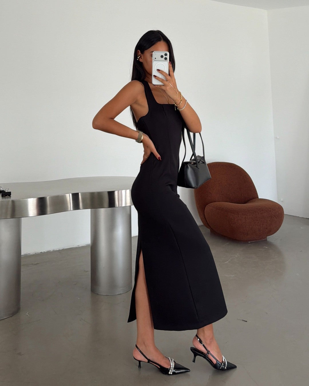 Lureva Square-Neck Dress