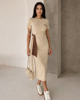 Luxe Contour Midi Dress