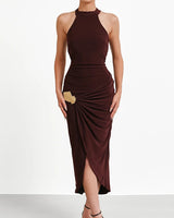 Luxe Halter Midi