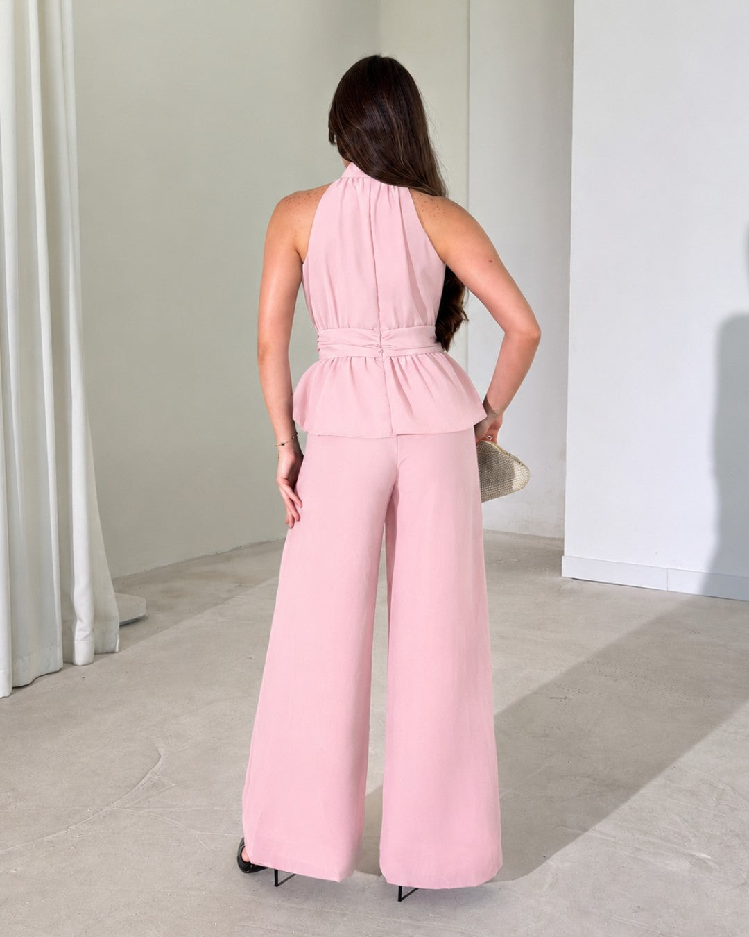 Marielle Halter Peplum Jumpsuit