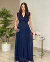 Midnight Grace Wrap Maxi Dress