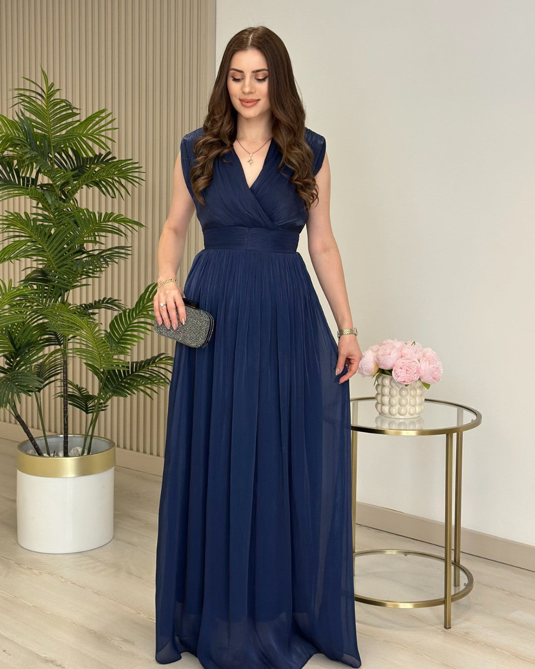 Midnight Grace Wrap Maxi Dress