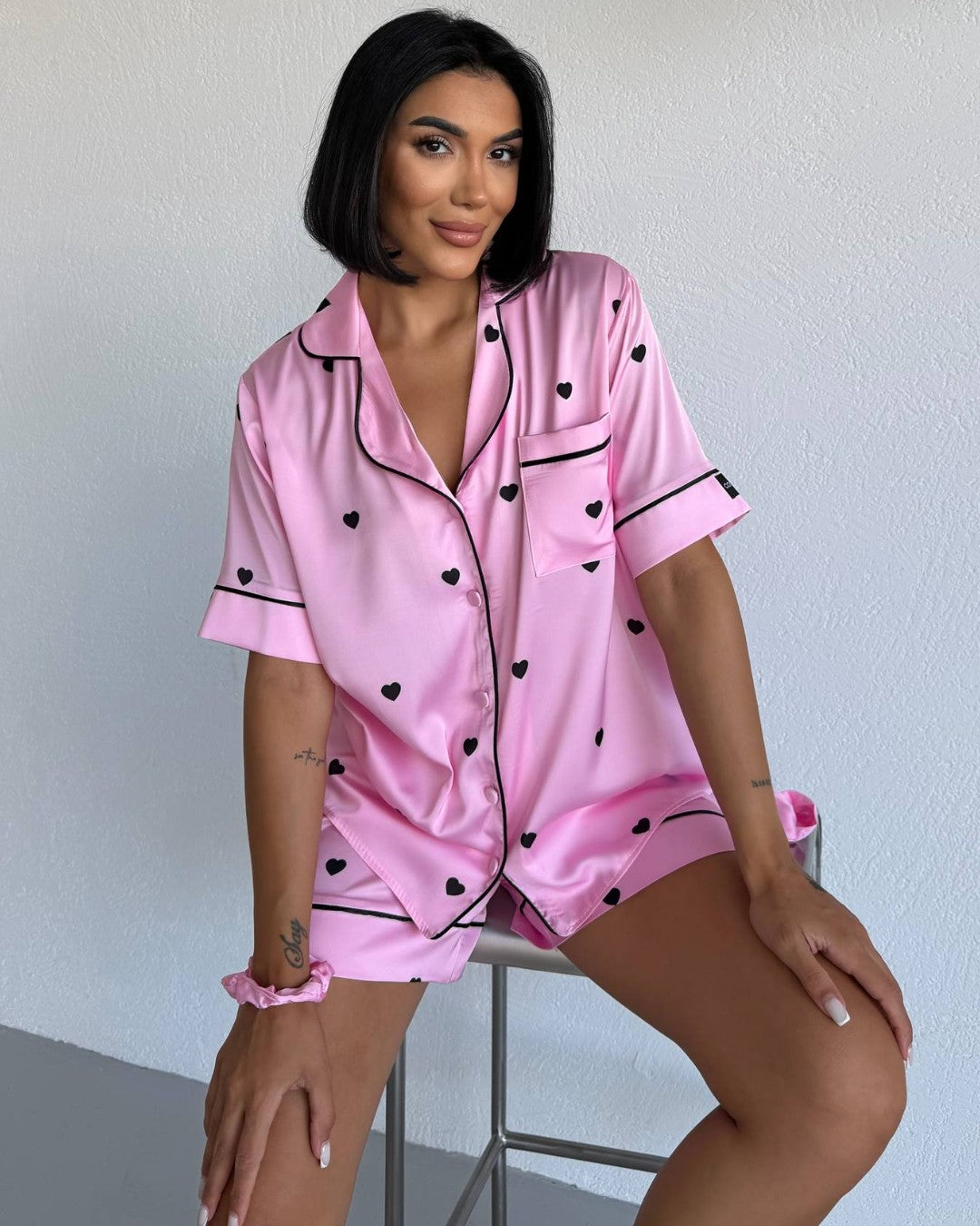 Midnight Hearts Pajama Set