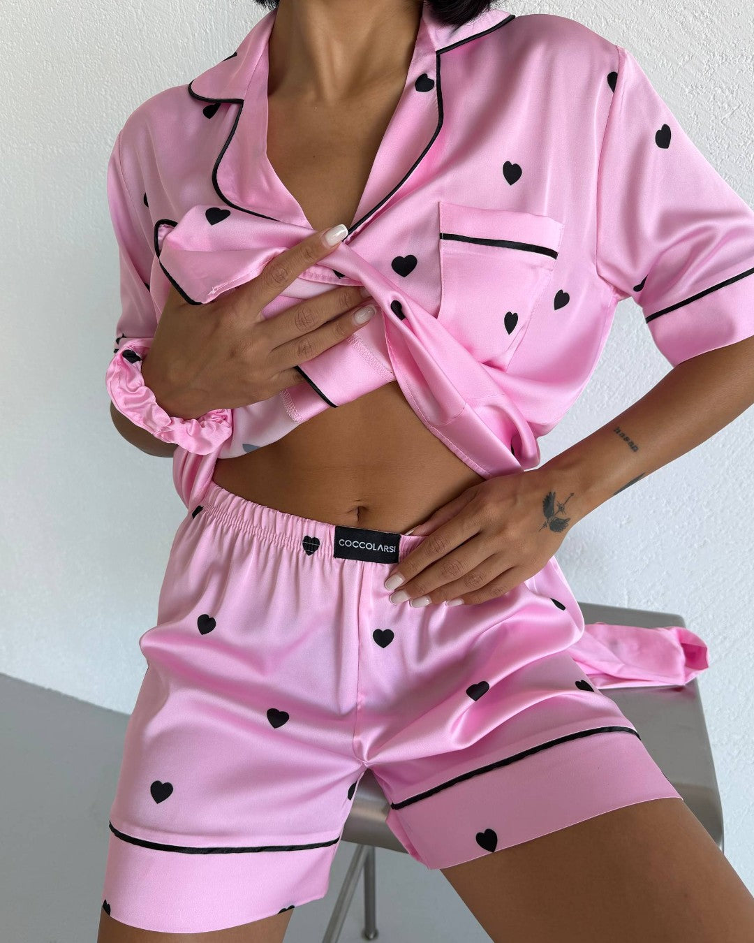 Midnight Hearts Pajama Set