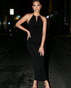 Midnight Muse Halter Dress