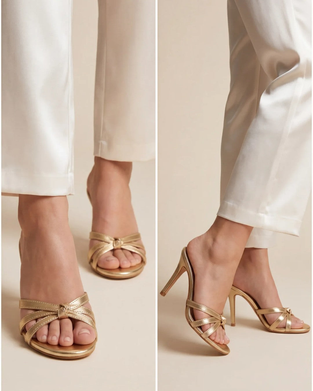 Minimal Strap Mule Heels