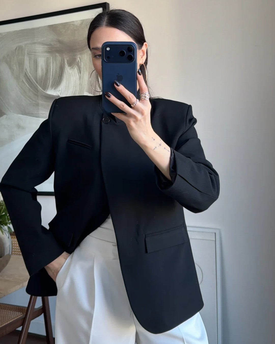 Minimal Structure Blazer (Without Lace Cuffs)