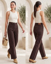 Mocha Straight-Leg Denim
