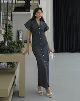 Modern Dot Midi Denim