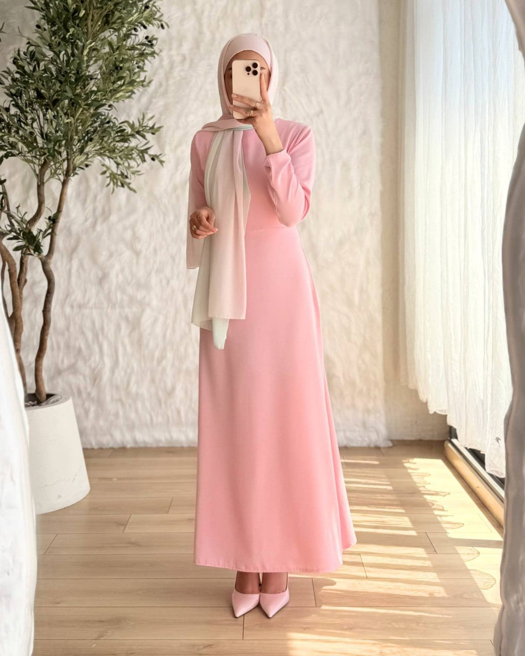 Modest Cape Maxi Dress