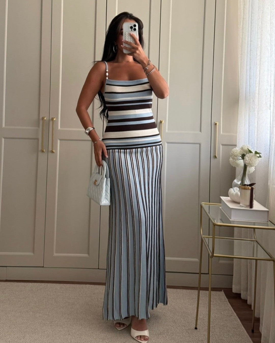 Monte Carlo Stripe Dress