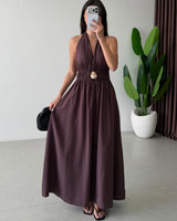 Muse Halter Maxi Dress