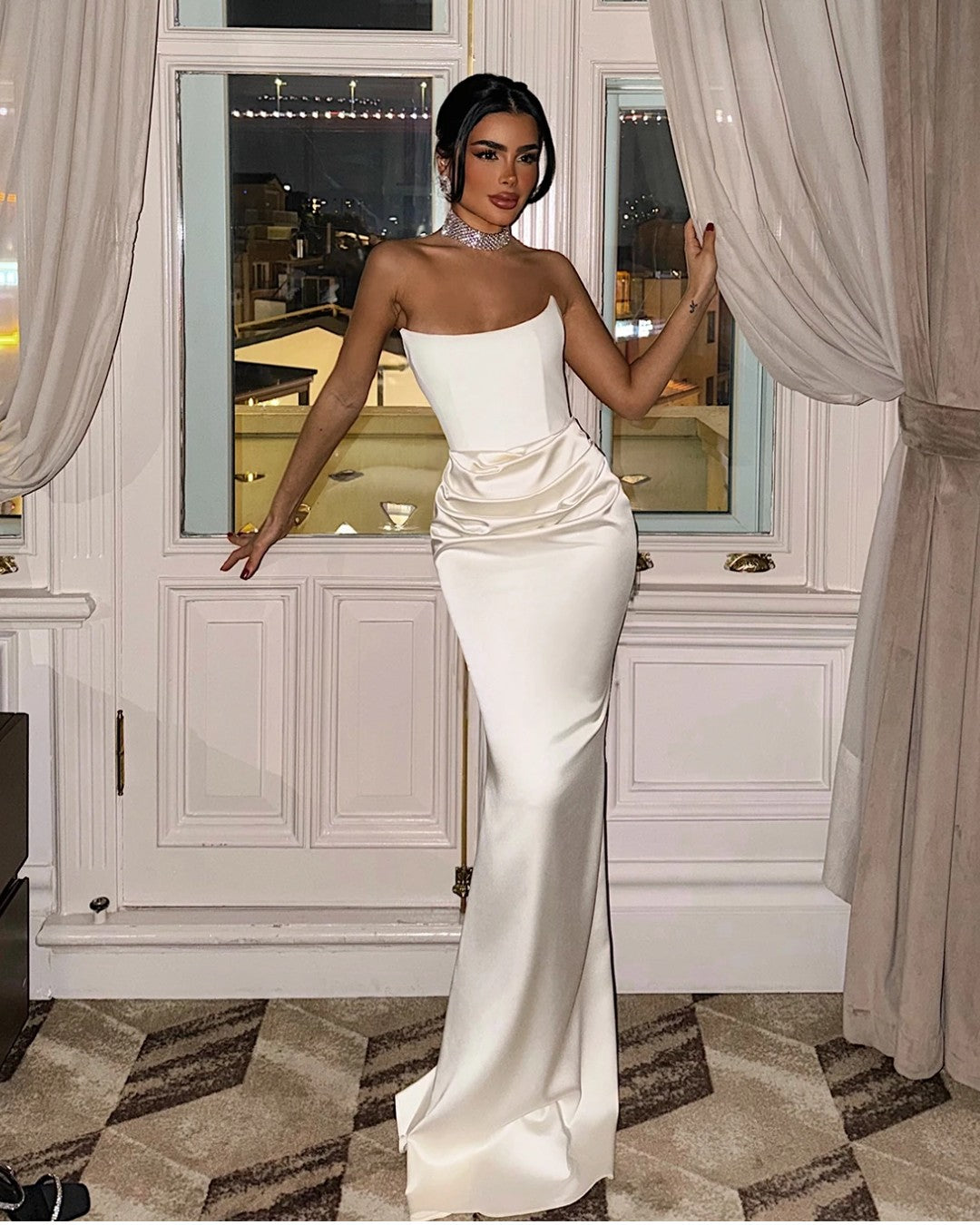 Muse Satin Gown Dress