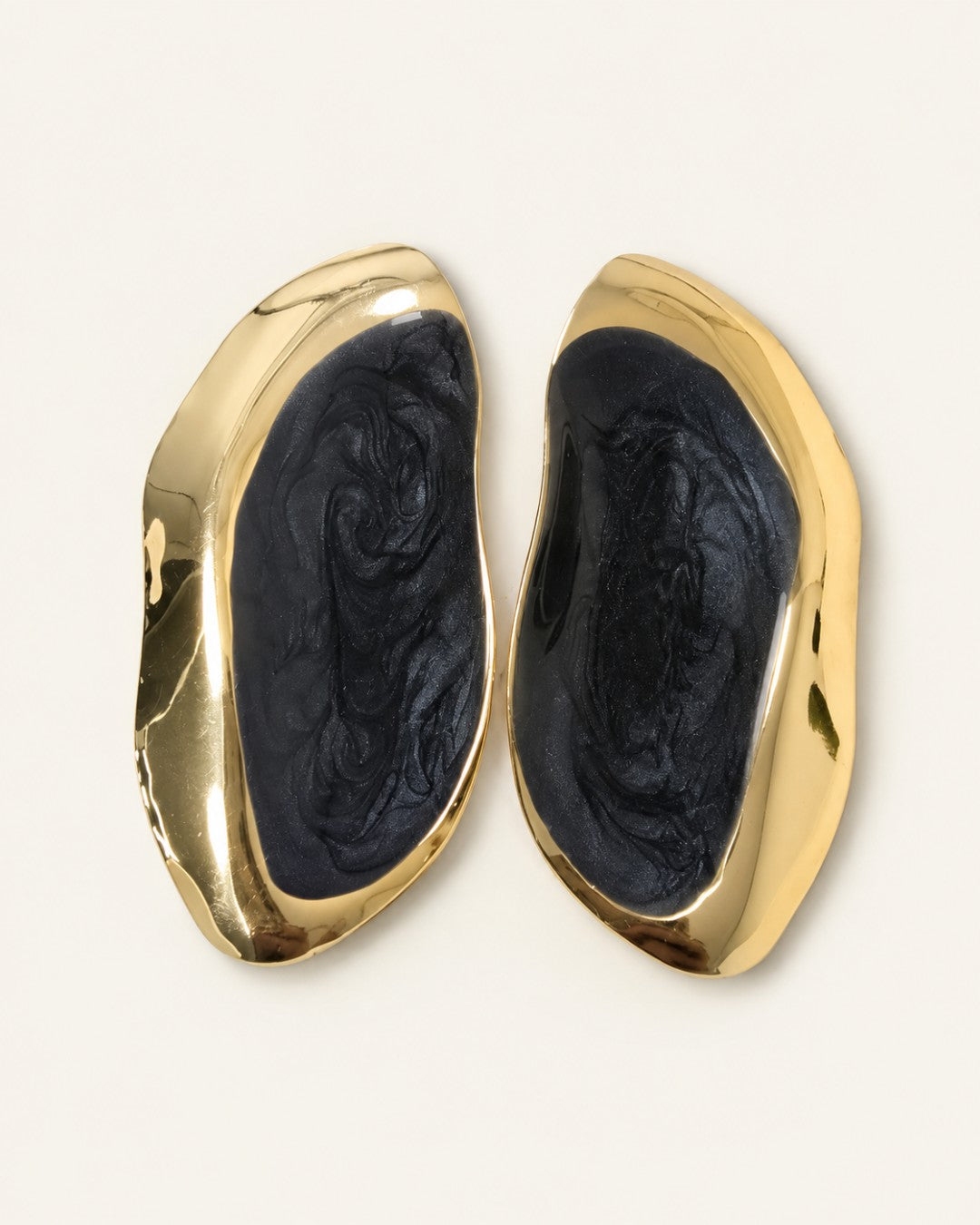 Nera Marbled Gilt Statement Earrings