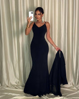 Noir Cape Gown