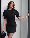 Noir Charm Mini Dress