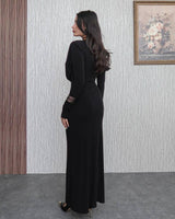 Noir Draped Gown