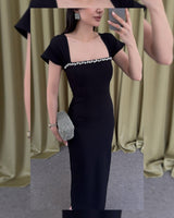 Noir Elegance Maxi Dress