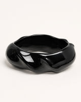Noire Wave Sculptural Bangle
