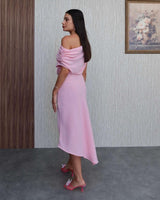 Off-Shoulder Asymmetric Dress