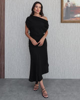 Off-Shoulder Asymmetric Dress