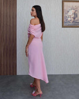 Off-Shoulder Asymmetric Dress