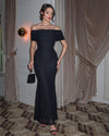 Off-Shoulder Lace Siren Gown