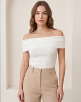 Off-Shoulder Sculpt Top