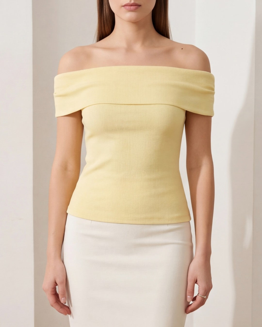 Off-Shoulder Sculpt Top