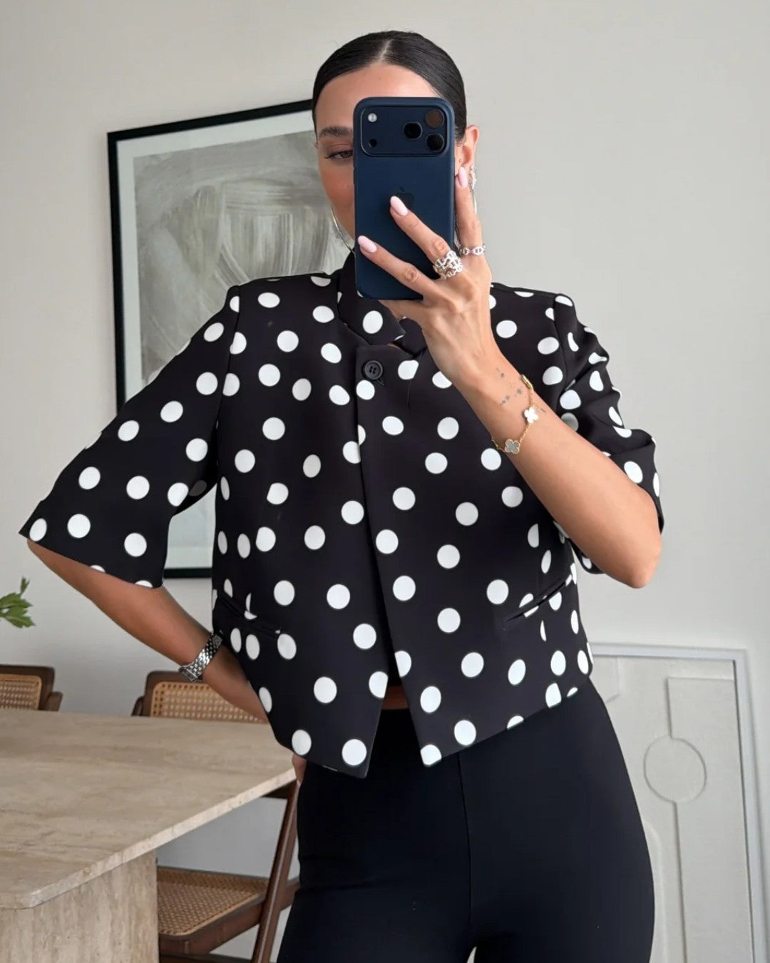 Old Money Polka Blazer