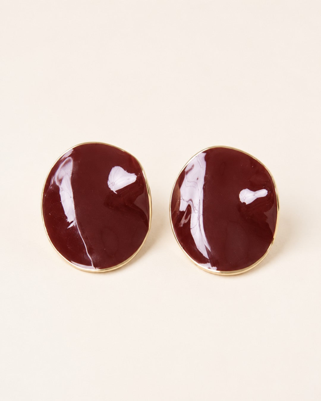 Ombre Tortoiseshell Gold-Cap Hoops