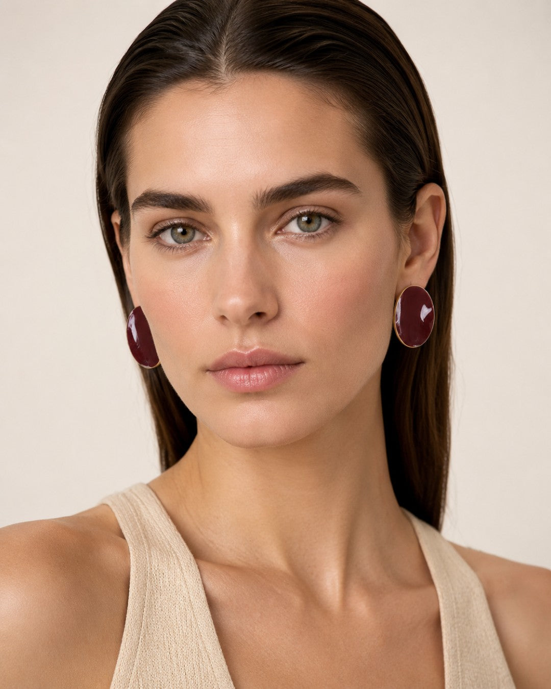Ombre Tortoiseshell Gold-Cap Hoops