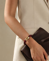 Opaline Halo Gold Bracelet