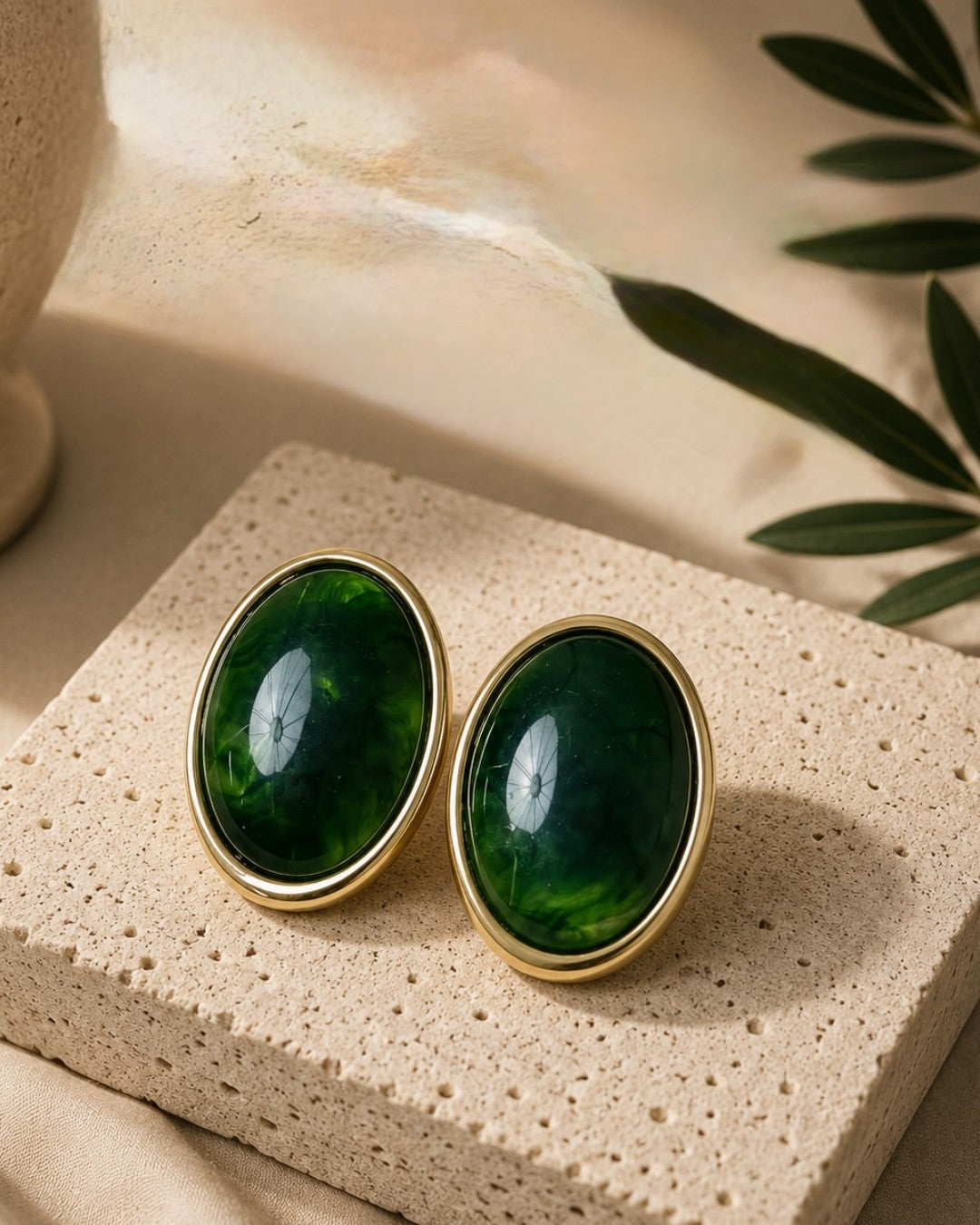 Oval Statement Earrings