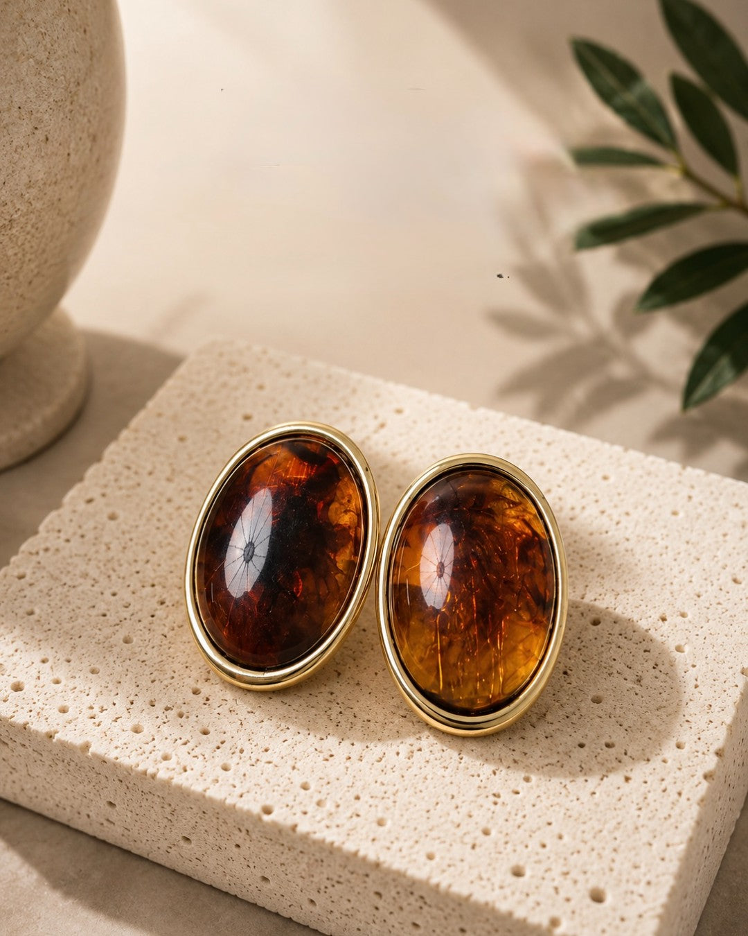 Oval Statement Earrings