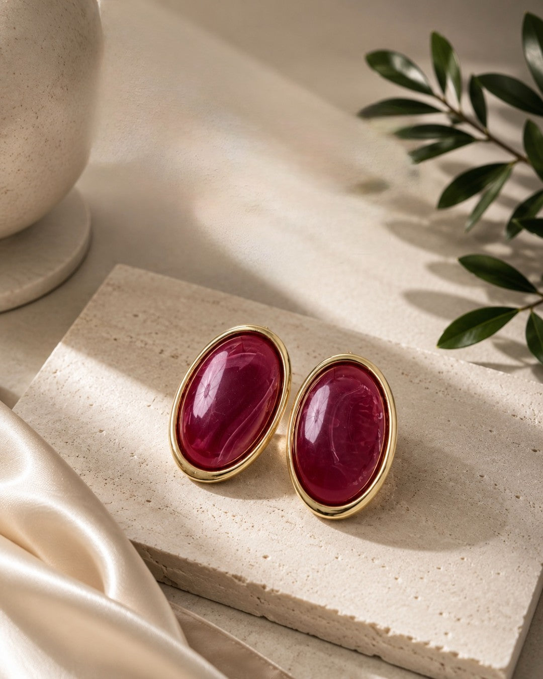 Oval Statement Earrings