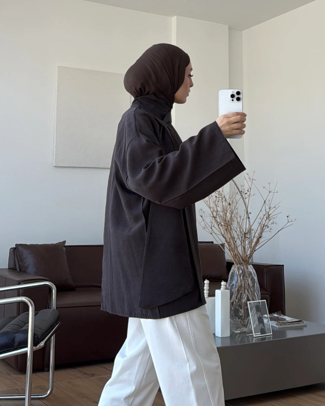 Oversized Scarf-Tie Shirt + Belt