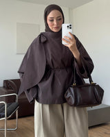 Oversized Scarf-Tie Shirt + Belt
