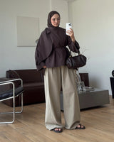 Oversized Scarf-Tie Shirt + Belt